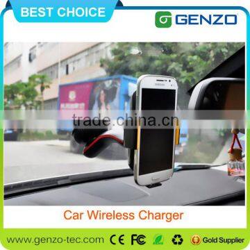 360 degree rotation wireless car charger for Samsung/iphone designed in 2015