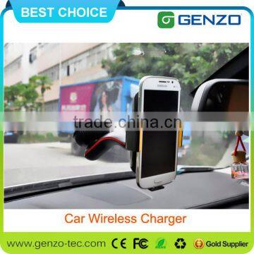 360 Degree Rotation Wireless Car Charger for Samsung/iphone Designed in 2015
