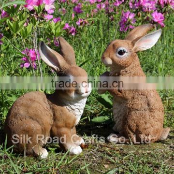 Resin rabbit statues for garden decor