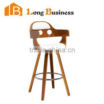 LB-5030-8 Modern wood veneer lacquered wooden pub bar stook, bar project, pub stool