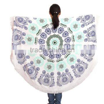 Super Soft Customized Round Beach Towel With Tassels photo-4
