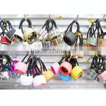 wholesale assorted plastic drum sillicone rubber elastic hairband