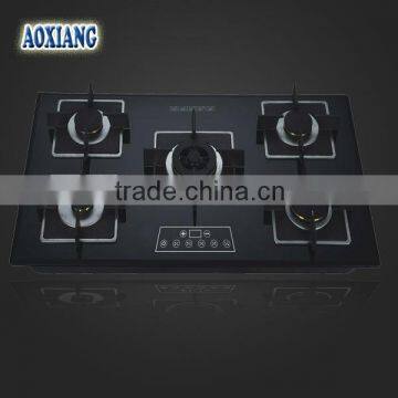 Kitchen 5 Burner Built-in Tempered Glass Gas Stove/ Gas Stove/ Gas Cooker AX-1195