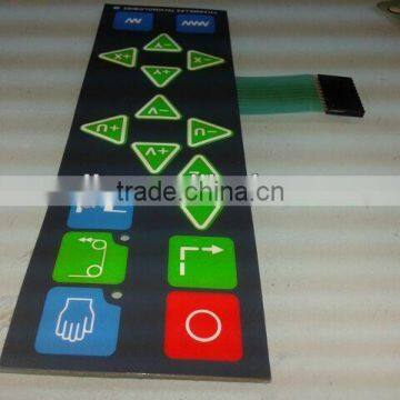 tactile membrane switch with led