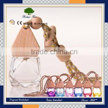 5ML/8ML/10ML wholesale car air freshener bottles custom made hanging empty glass perfume bottle