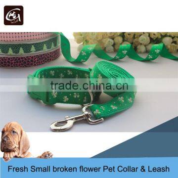 Fresh Small Broken Flower Pattern Pet Collar & Lead