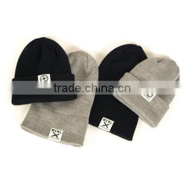 2016 Hot Selling 100% Acrylic Cuff Beanies with Custom Label