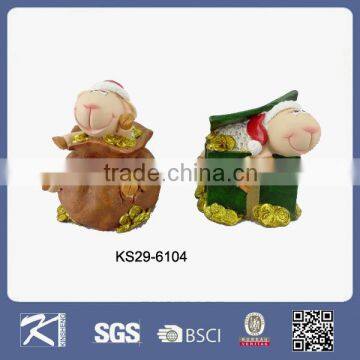 Chinese Style Polyresin 2015 symbol New year money Sheep For Souvenirs