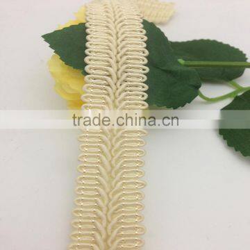 high denser special ribbon ivory natural gimp herringbone lace braid trim