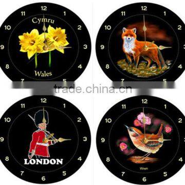 Eco-friendly slate wall clock with different images