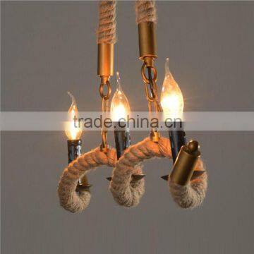 Hot Selling Hemp Ropes Pendant Lamps 240V E27 Led Light Exhibition Lamp