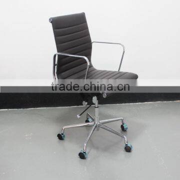 high back office chair/leather with wheels office chair