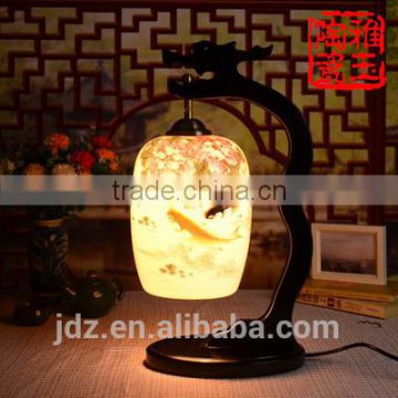 Wooden porcelain led table light table lamp home decor light table