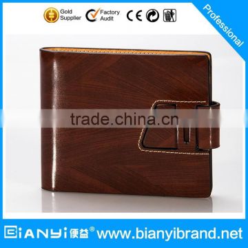 Handmade Italian leather RFID Blocking wallet classical bi-fold tan leather card