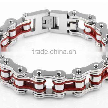 Fashion Links Chain Biker Bracelets 316L Stainless Steel Huge Motorbike Band Bangle for Rock Punk Mens Biker