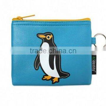 kids coin pouch with penguin