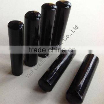 Water Buffalo Horn Stamp. All Black Color. Size 12mm, 13mm, 15mm