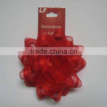 Woven sheer ribbon star bow ribbon bow pre-made bow