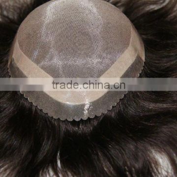 Factory wholesale human hair wig for men top quality men toupee