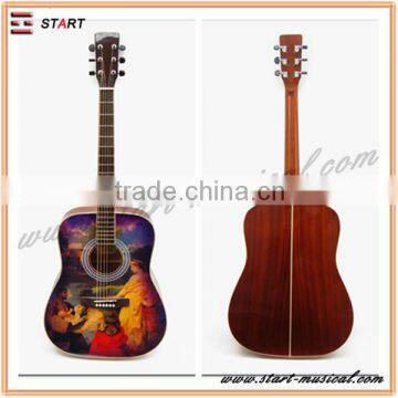 Professional Certificated Top Quality Plastic Round Back Acoustic Guitar