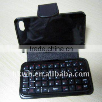 With keyboard leather case for iphone 4/4s