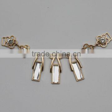 New gold garment ornament &gold chain buckel