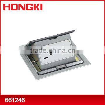 UK Style Stainless Steel Pop up Floor Mounted Waterproof Electrical Floor Socket Box photo-5