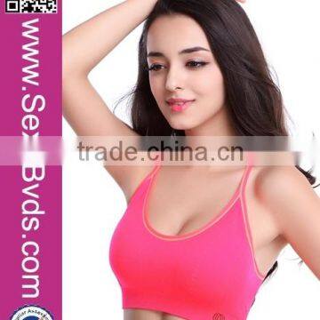 Watermelon Red Custom Logo Design Yoga Sports Girl Tube Sexy Bra Wholesale                        
                                                                Most Popular