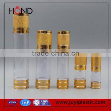 2016 hot stamping best quality hot selling gold cosmetic airless pump bottle                        
                                                                                Supplier's Choice