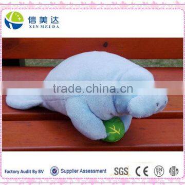 soft plush blue manatee toy/plush sea dog marine animal toys