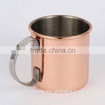 Stainless steel Moscow mug with copper plated outer