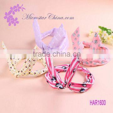 STOCK Mixed Color Kids Printed Flower Youth Headband Hairband Headwear