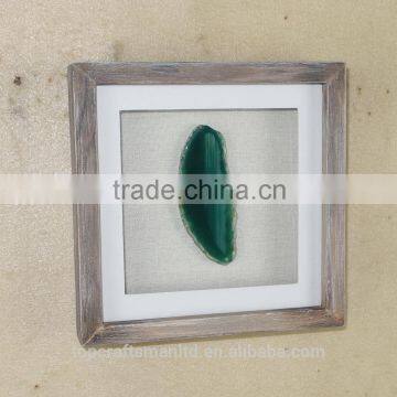 Real Agate Shadow Box Wood Wall Art photo-4