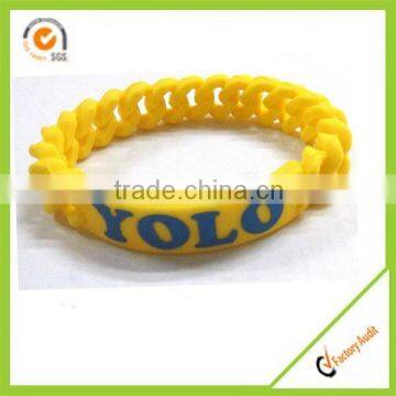 Fashion twist silicon bracelet for gift and decoration Personalized silicone bracelet,rubber bracelet