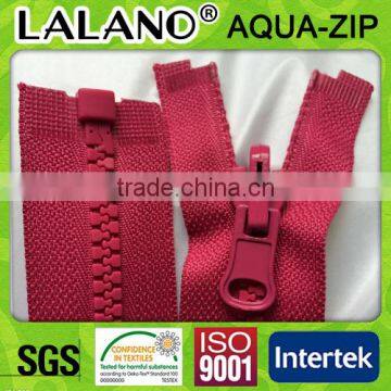 NO.5 Open end red Resin zipper for leather handbags