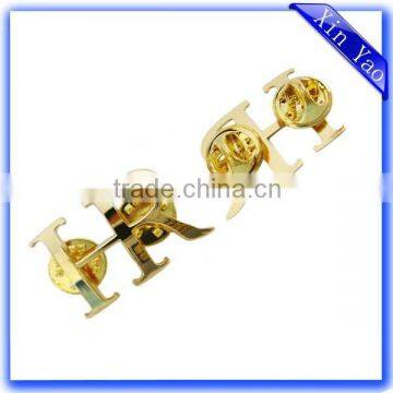 China Manufacturer custom hollow out cheap gold badge