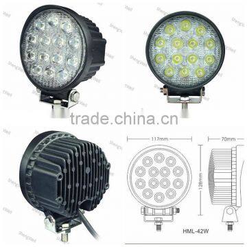 42W 9-32V 4"Round LED work light IP67 wholesale factory car led working light flood beam auto led work light 42w led work light