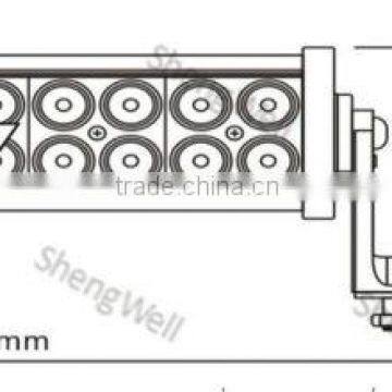 72W 13.5inch Epistar Flood/Spot/Combo Dual Row led bar light C ree led light bar 72w