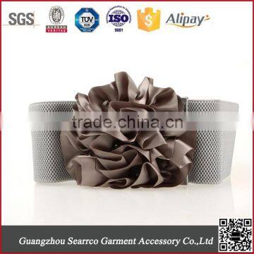 2015 Fashion lady's Flower Elastic belt