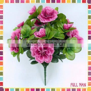 H25cm Beauty Artificial Silk Flowers Bouquet Azalea