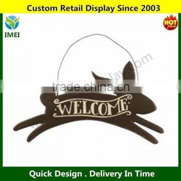 welcome carved wood signs/ animal rabbit signs/ hanger decoration signs 18X8" YM3-112