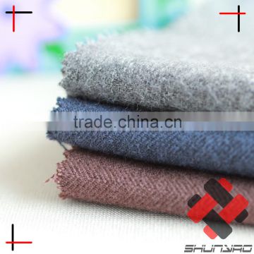 Nylon Polyester blend Herringbone fabric Brushed Imitation Wool Cashmere fabric