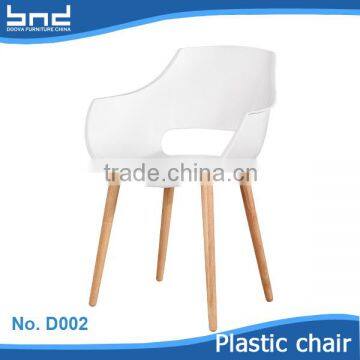 Master designed wood Eiffel resin dining white chair PW007