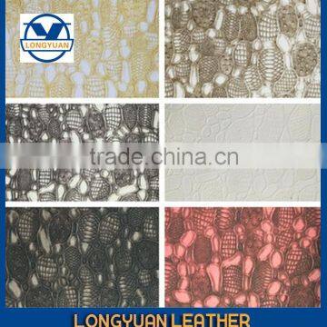 Embossing Artificial Leather Made in China With Pineapple Design for Shoes photo-4