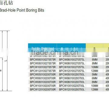 Solid Carbide Long-life Brad-Hole Point Boring Bits