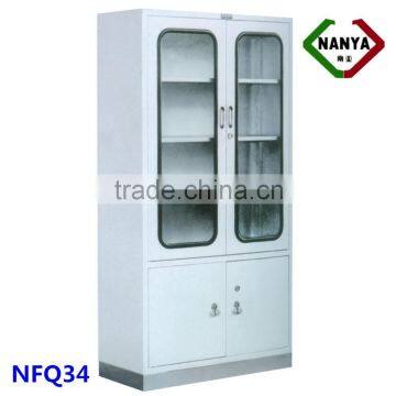 hospital stainless steel equipment medicine cabinet with glass