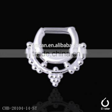 Pig Nose Ring Gold PlatIing Customize Design Lace Side Magnetic Nose Piercing photo-2