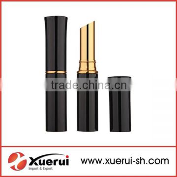 plastic screen printing round black slim lipstick tube