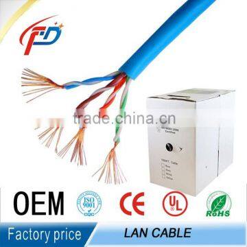 High Quality Factory Price 23awg 0.57mm Bare Copper 4pair Cat 6 Utp Lan Cable