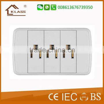 PC Material White Color 3 Gang 1 Way Electric Wall Power Switch photo-5